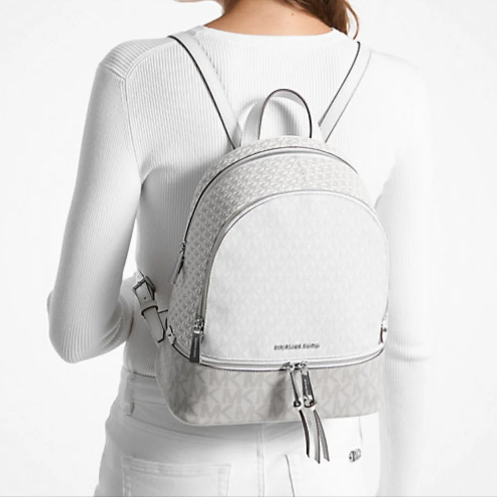 Michael Kors Rhea Medium Color-Block Backpack - Picture 4 of 5